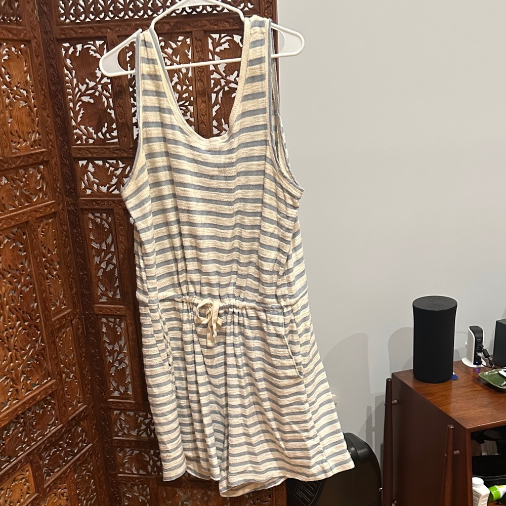 Old Navy Striped Sleeveless Dress - Blue and Cream